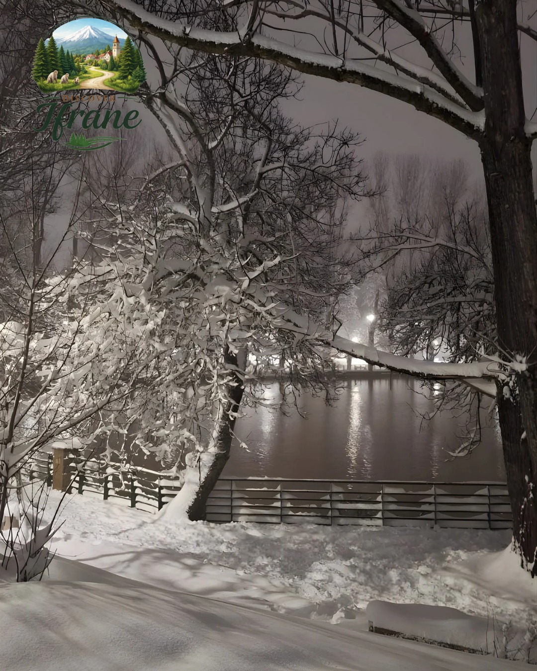 Silence and snow in Morocco’s heart. ❄️ The lake at Ifrane becomes a pure, reflective dream when the night falls and the snow settles. 🤍 A perfect moment of stillness. 🌙🌲
​Have you ever experienced the peaceful magic of Ifrane at night?
​
#Ifrane #DiscoverIfrane #Morocco #VisitMorocco #WinterInMorocco #LittleSwitzerland #SnowyNight #NatureAesthetic #TravelPhotography #AtlasMountains